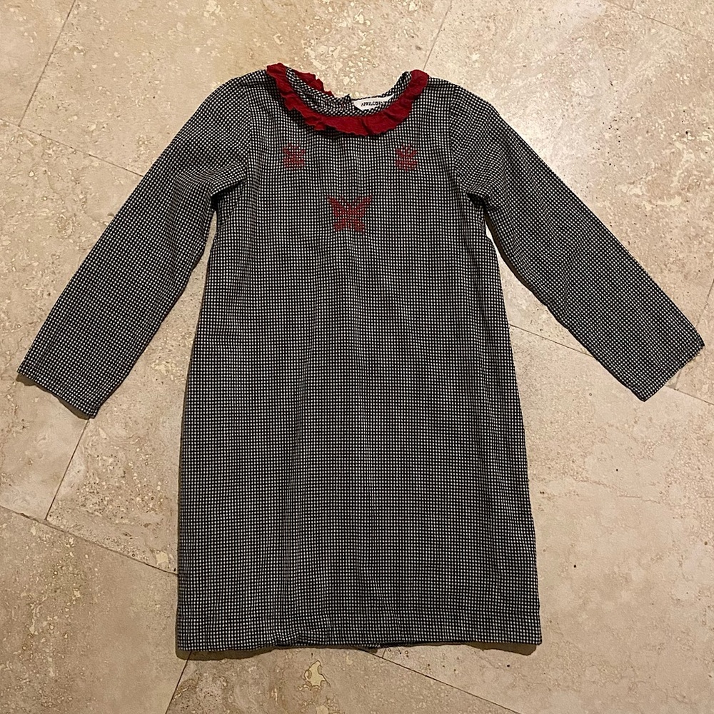 April Cornell Girls Long-sleeve Dress with Embroidery size 9/10